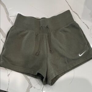 Nike Women's Olive Green Athletic Shorts